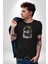 Gangster Panda Kadın Erkek Unisex Siyah Organik Baskılı T-Shirt Penye Yüksek Kalite 1