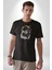 Gangster Panda Kadın Erkek Unisex Siyah Organik Baskılı T-Shirt Penye Yüksek Kalite 3