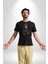 Japon Asyalı Samuray Kadın Kadın Erkek Unisex Siyah Organik Baskılı T-Shirt Penye Yüksek Kalite 2