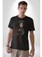 Japon Asyalı Samuray Kadın Kadın Erkek Unisex Siyah Organik Baskılı T-Shirt Penye Yüksek Kalite 3