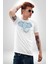 Mandala Renkli Fil Kadın Erkek Unisex Beyaz Organik Baskılı T-Shirt Penye Yüksek Kalite 1