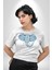 Mandala Renkli Fil Kadın Erkek Unisex Beyaz Organik Baskılı T-Shirt Penye Yüksek Kalite 5