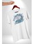 At Mandala Kafası Kadın Erkek Unisex Beyaz Organik Baskılı T-Shirt Penye Yüksek Kalite 5