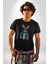 Halter Spor Güneş Gözlüüğü Tavşan Kadın Erkek Unisex Siyah Organik Baskılı T-Shirt Penye Yüksek Kalite 3