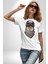 Kasket Bandana Motorcu Kedi Kadın Erkek Unisex Beyaz Organik Baskılı T-Shirt Penye Yüksek Kalite 1