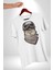 Kasket Bandana Motorcu Kedi Kadın Erkek Unisex Beyaz Organik Baskılı T-Shirt Penye Yüksek Kalite 2
