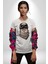 Kasket Bandana Motorcu Kedi Kadın Erkek Unisex Beyaz Organik Baskılı T-Shirt Penye Yüksek Kalite 3