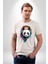 Kulaklık Ayı Panda Kadın Erkek Unisex Beyaz Organik Baskılı T-Shirt Penye Yüksek Kalite 2