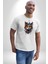 Meksikalı Alebrije Kedi Fütüristik Kedi Kadın Erkek Unisex Beyaz Organik Baskılı T-Shirt Penye Yüksek Kalite 4