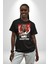 Basketbol Oyun Zamanı Pamuklu Bisiklet Yaka Kadın Erkek Oversize Boyfriend Dijital Baskılı Siyah T-Shirt 2