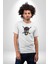 Korsan Kurukafa Kadın Erkek Unisex Beyaz Organik Baskılı T-Shirt Penye Yüksek Kalite 5