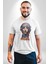 Khansa Eşarp Kadın Tasarımı Kadın Erkek Unisex Beyaz Organik Baskılı T-Shirt Penye Yüksek Kalite 1