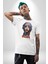 Khansa Eşarp Kadın Tasarımı Kadın Erkek Unisex Beyaz Organik Baskılı T-Shirt Penye Yüksek Kalite 2
