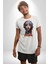 Khansa Eşarp Kadın Tasarımı Kadın Erkek Unisex Beyaz Organik Baskılı T-Shirt Penye Yüksek Kalite 4