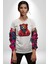 Kırmızı Hoodie Ayı Kadın Erkek Unisex Beyaz Organik Baskılı T-Shirt Penye Yüksek Kalite 2