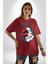 Japon Anime Tengu Maske Pamuklu Bisiklet Yaka Kadın Erkek Oversize Boyfriend Dijital Baskılı Kırmızı T-Shirt 3