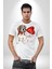 Poodle ve Beagle Sevililer Günü Hediyesi Kadın Erkek Unisex Beyaz Organik Baskılı T-Shirt Penye Yüksek Kalite 1