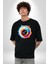 Fotoğraf Makinesi Camera Lens Pamuklu Bisiklet Yaka Kadın Erkek Oversize Boyfriend Dijital Baskılı Siyah T-Shirt 1