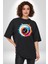 Fotoğraf Makinesi Camera Lens Pamuklu Bisiklet Yaka Kadın Erkek Oversize Boyfriend Dijital Baskılı Siyah T-Shirt 2