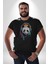 Kulaklık Ayı Panda Kadın Erkek Unisex Siyah Organik Baskılı T-Shirt Penye Yüksek Kalite 5