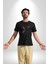 Kara Kartal Sulu Boya Kadın Erkek Unisex Siyah Organik Baskılı T-Shirt Penye Yüksek Kalite 3