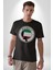 Kuveyt Bayrağı Kadın Erkek Unisex Siyah Organik Baskılı T-Shirt Penye Yüksek Kalite 3