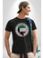 Kuveyt Bayrağı Kadın Erkek Unisex Siyah Organik Baskılı T-Shirt Penye Yüksek Kalite 4