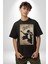 Michael Jackson Pamuklu Bisiklet Yaka Kadın Erkek Oversize Boyfriend Dijital Baskılı Siyah T-Shirt 1