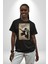 Michael Jackson Pamuklu Bisiklet Yaka Kadın Erkek Oversize Boyfriend Dijital Baskılı Siyah T-Shirt 4