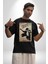 Michael Jackson Pamuklu Bisiklet Yaka Kadın Erkek Oversize Boyfriend Dijital Baskılı Siyah T-Shirt 5