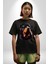 Sulu Boya Rottweiler Pamuklu Bisiklet Yaka Kadın Erkek Oversize Boyfriend Dijital Baskılı Siyah T-Shirt 3