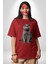 British Shorthair Kedi Pamuklu Bisiklet Yaka Kadın Erkek Oversize Boyfriend Dijital Baskılı Kırmızı T-Shirt 1