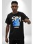Birlikte Kal Pamuklu Bisiklet Yaka Kadın Erkek Oversize Boyfriend Dijital Baskılı Siyah T-Shirt 4