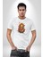 Renkli Kurukafa Hippi Kadın Erkek Unisex Beyaz Organik Baskılı T-Shirt Penye Yüksek Kalite 5