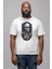 Cadılar Bayramı Kuru Kafa Kadın Erkek Unisex Beyaz Organik Baskılı T-Shirt Penye Yüksek Kalite 1