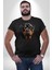 Rottweiler Kafası Kadın Erkek Unisex Siyah Organik Baskılı T-Shirt Penye Yüksek Kalite 2