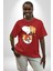 Yastık Uyku Uyku Tulumu Pamuklu Bisiklet Yaka Kadın Erkek Oversize Boyfriend Dijital Baskılı Kırmızı T-Shirt 1
