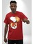 Yastık Uyku Uyku Tulumu Pamuklu Bisiklet Yaka Kadın Erkek Oversize Boyfriend Dijital Baskılı Kırmızı T-Shirt 4