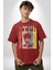 Atatürk Imzalı Türk Logo Pamuklu Bisiklet Yaka Kadın Erkek Oversize Boyfriend Dijital Baskılı Kırmızı T-Shirt 3