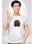 Kuru Kahve Çekirdeği Beyin Kadın Erkek Unisex Beyaz Organik Baskılı T-Shirt Penye Yüksek Kalite 1