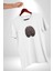 Kuru Kahve Çekirdeği Beyin Kadın Erkek Unisex Beyaz Organik Baskılı T-Shirt Penye Yüksek Kalite 4