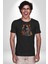Astronot Yapay Zeka Yürüyüş Kadın Erkek Unisex Siyah Organik Baskılı T-Shirt Penye Yüksek Kalite 3