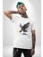 Kara Kartal Sulu Boya Kadın Erkek Unisex Beyaz Organik Baskılı T-Shirt Penye Yüksek Kalite 1
