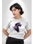 Renkli At Koşu Kadın Erkek Unisex Beyaz Organik Baskılı T-Shirt Penye Yüksek Kalite 2