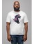 Renkli At Koşu Kadın Erkek Unisex Beyaz Organik Baskılı T-Shirt Penye Yüksek Kalite 3