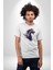Renkli At Koşu Kadın Erkek Unisex Beyaz Organik Baskılı T-Shirt Penye Yüksek Kalite 4