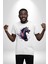 Renkli At Koşu Kadın Erkek Unisex Beyaz Organik Baskılı T-Shirt Penye Yüksek Kalite 5
