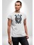 Kuru Kafa Yapay Zeka Tasarım Kadın Erkek Unisex Beyaz Organik Baskılı T-Shirt Penye Yüksek Kalite 3