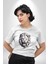 Beyaz Kaplan Kükreme Kadın Erkek Unisex Beyaz Organik Baskılı T-Shirt Penye Yüksek Kalite 2