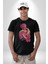 Pop Art Yaratıcı Heykel Pembe Kadın Erkek Unisex Siyah Organik Baskılı T-Shirt Penye Yüksek Kalite 1